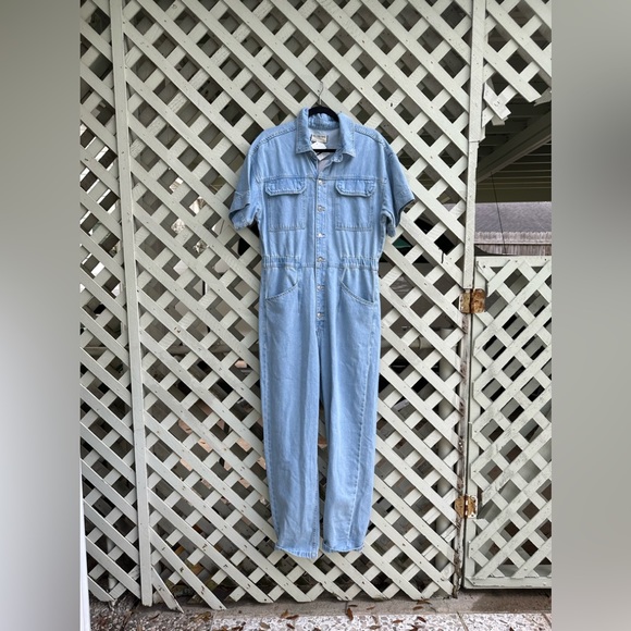 Free People Marci Coverall Denim Jumpsuit - Picture 6 of 7